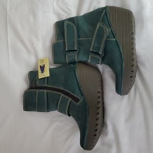 Green Wedge Boots